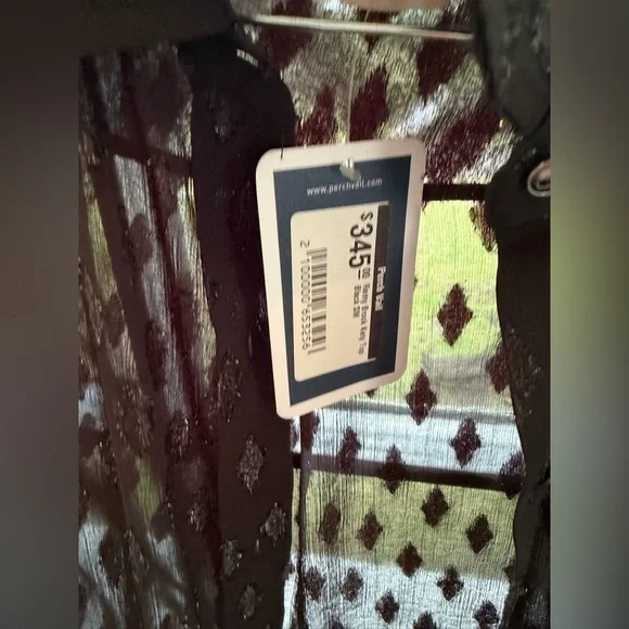 Ramy Brook Sheer Black Metallic Clip Dot Blouse Size S NWT - Picture 3 of 3